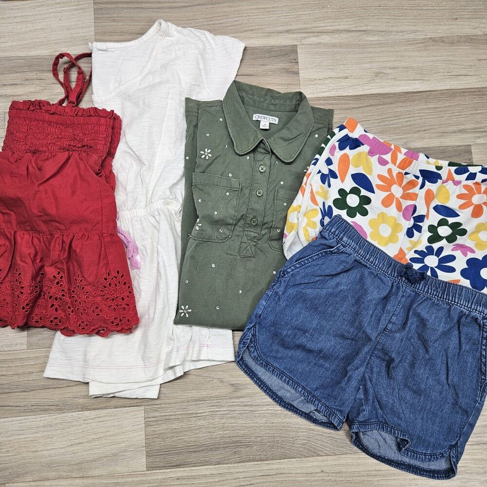 Gap Girls Clothing Bundle Size 10 Large Shirt Shorts Casual Crewcuts Spring